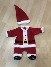 Tutina natalizia Babbo Natale neonato 3/6 mesi ciniglia IRGE