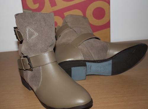 Botas de cuero y gamuza Gioseppo para mujer Galatina Taupe varios tamaños nuevas en caja - Imagen 2 de 2