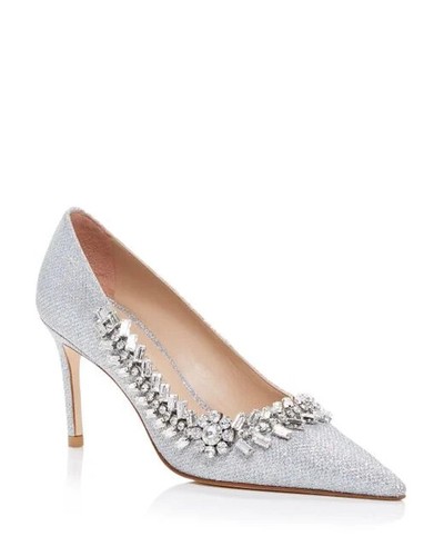 Scarpe Stuart Weitzman Promise 85 Pump Crystal Jewel glitter made in SPAGNA 6;nuove con scatola