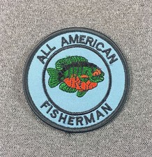 ALL AMERICAN FISHERMAN Patch 3in decalcomania da pesca ferro su toppa si