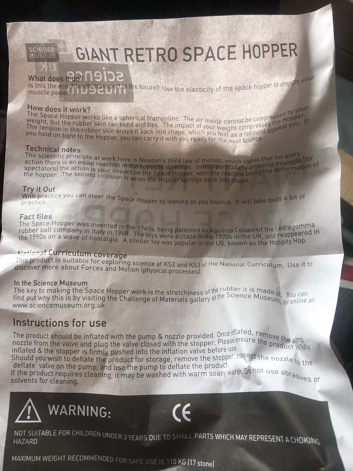 science museum space hopper