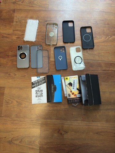 Shieldon iPhone 12 Pro Max Lederhülle - Konvolut Handy Hülle, 4x Displayschutz - Bild 2 von 3
