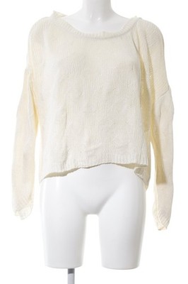 H&M Oversized Pullover Damen Pullover Gr. DE 36 wollweiß Casual-Look