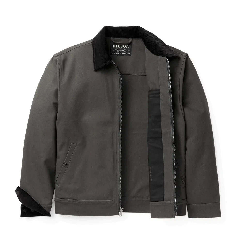 Filson Tacoma Work Jacket Charcoal 14oz Panama Cotton Canvas Coat
