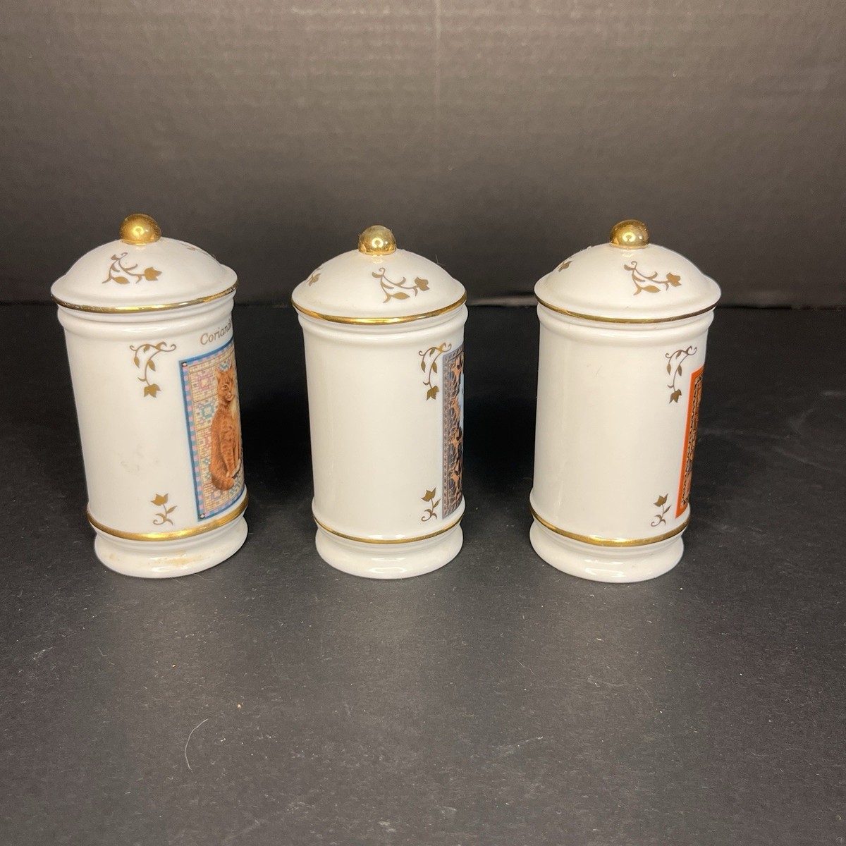 Lenox Cats of Distinction Spice Jars Set Of Three Coriander