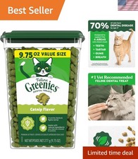 9.75 oz Catnip-Flavored Dental Treats for Adult Cats - No Artificial Ingredients