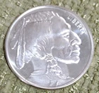 1 oz .999 Fine Silver Buffalo Design Round, Bullion with Capsule
