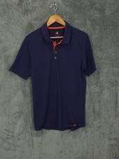 Isobaa Polo Shirt Men XL Blue Navy 100% Merino 180 Wool Outdoor Moisture Wick