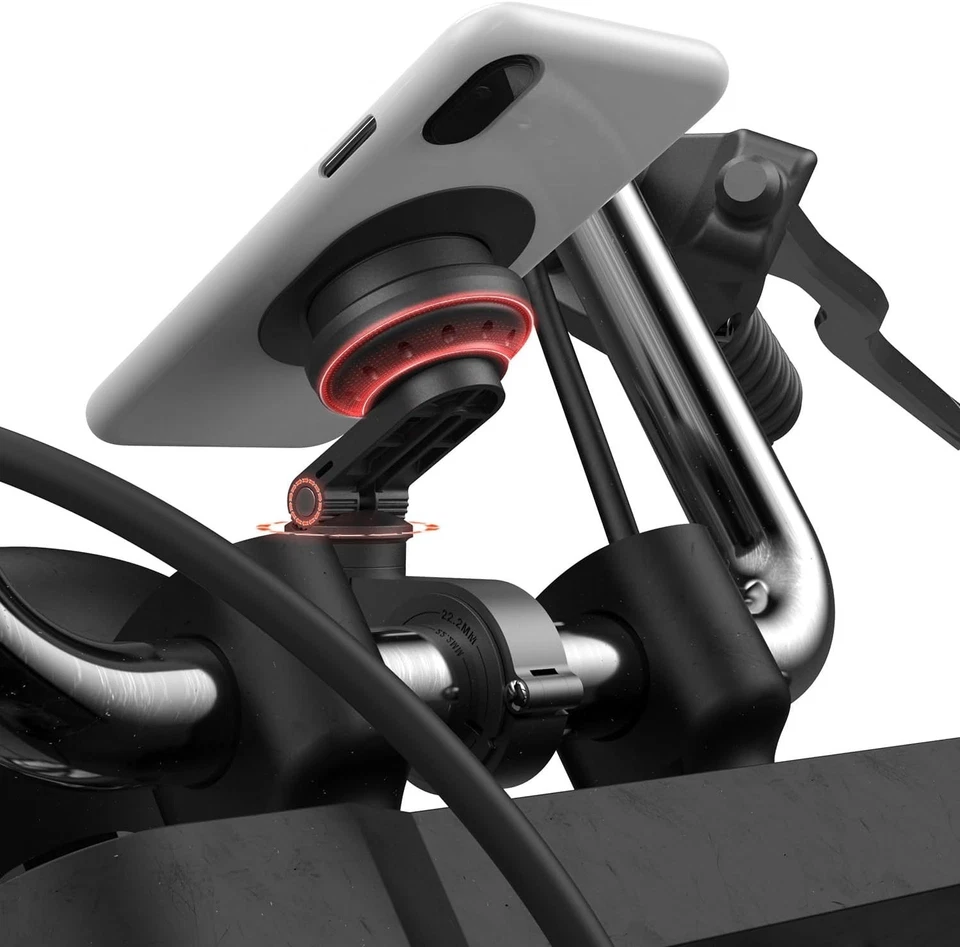 Amortiguación de vibraciones Soporte para teléfono de motocicleta - Soporte de manillar ajustable 2da generación Foto 3 de 4