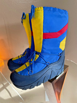 Rare Vtg LASCO Moon Boots | Primary Colors Retro Puffer Après Ski | Women s 9-10
