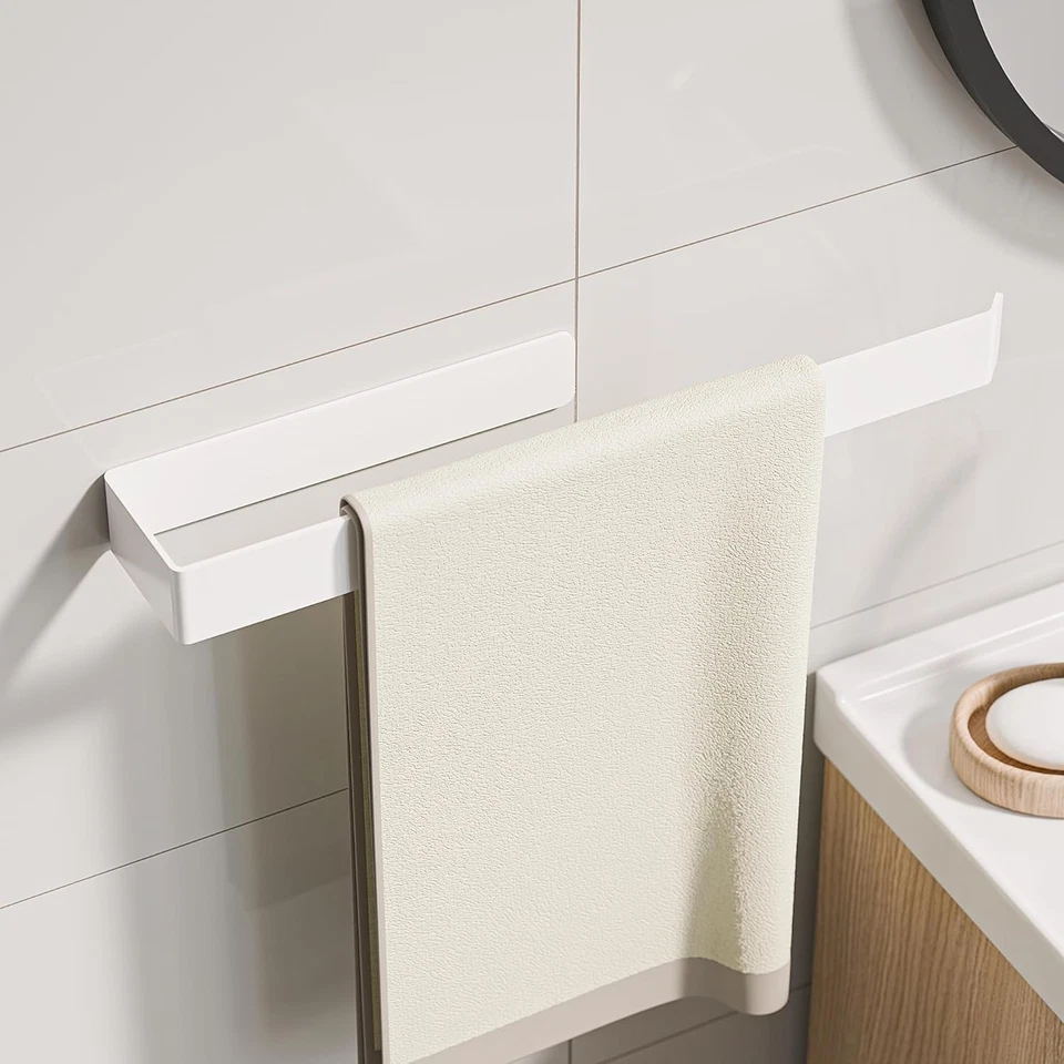 Portasciugamani Senza Foratura, in Alluminio, Completamente in Metallo, Da Incol - Immagine 4 di 4