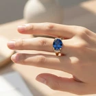 Stunning 4.55Ct Blue Sapphire Oval Cut Loose Stone For Custom Gold Ring Setting