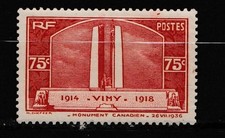 timbre France monument de Vimy N° 316, 1936, neuf, A37