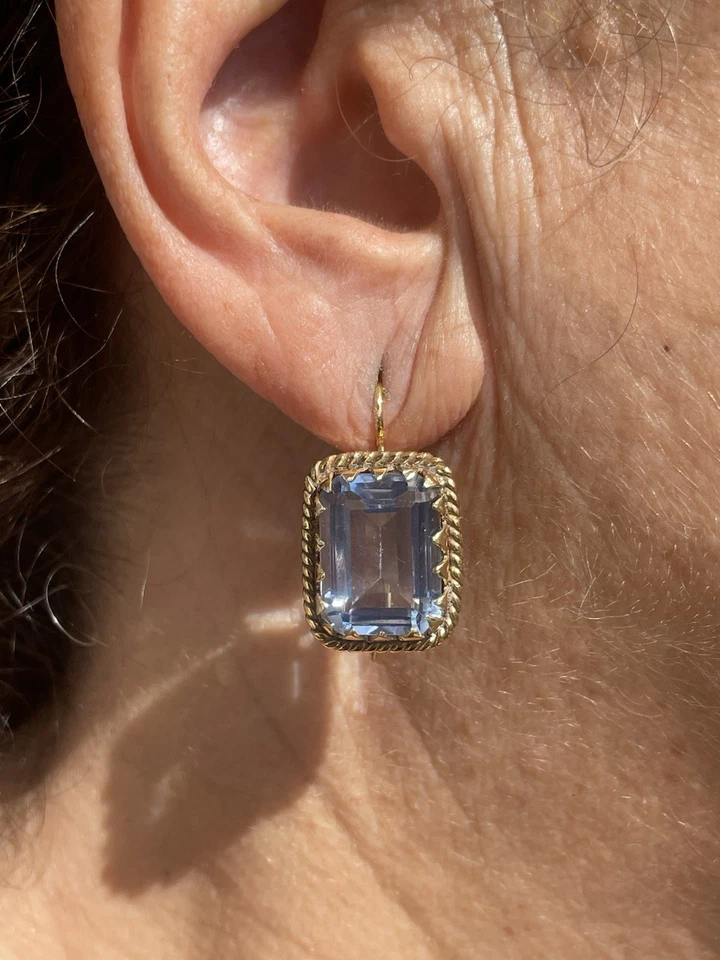 Orecchini topazio azzurro - Immagine 4 di 4