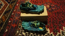 Vibram FiveFingers V-Run Womens 7-7.5 EU 37 Teal Navy Minimalist Shoes 18W7001