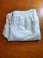 Vintage Nike Men s L White Track Pants Nylon Lined Drawstring Elastic Waist