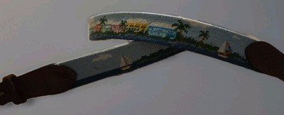 SMATHERS & BRANSON ISLAND TIME NEEDLEPOINT BELT MEN'S SIZE 42