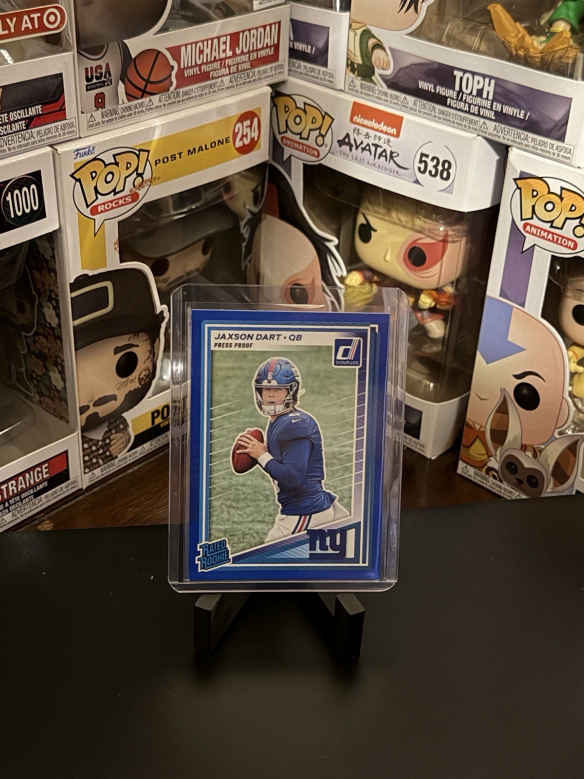 2025 Panini Donruss - Rated Rookie Jaxson Dart #400 Press Proof Blue (RC)