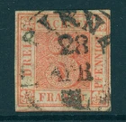 Saxony three Mi. No. 1 a centric used "PIRNA" TOP photo certificate Vaatz BPP