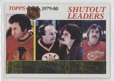1980 Topps League Leaders Tony Esposito Gerry Cheevers Bob Sauve #168 HOF 0nr3