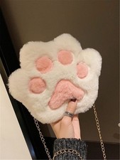 Kawaii Sweet Lolita Cat's Paw Claw Plush Shoulder Bag Messenger Purse New