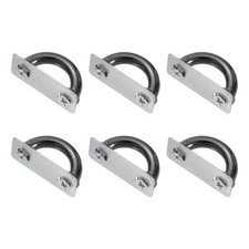 6 Pcs Arch Bridge Buckle, Metal D-Ring Connector 25x13x4mm, Black
