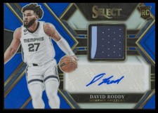 2022-23 Panini Select #RJA-DVR David Roddy Rookie Jersey Autographs Blue #/49