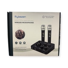 Rybozen Karaoke Microphone Mixer System Set with Dual UHF Wireless