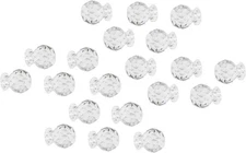 20pcs Acrylic Pull Knobs Plastic Mini Pulls Clear for Small Round 