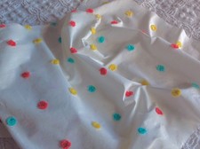 VINTAGE CHENILLE A FABRIC  NOS LARGE COLORFUL POPS