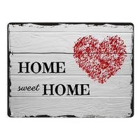 Home Sweet Home Metallschild XL In 21X28 Cm Mit Herz Und Holzoptik