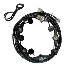 Kutatek 30Ft 12/3 Multi-Outlet Heavy Duty Extension Cord, 6 Outlets Evenly Sp...