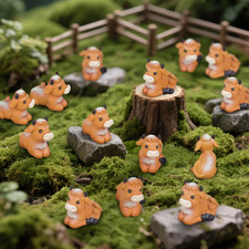 40Pcs Mini Highland Cow Calf Decor Mini Cow Figurines Miniature in Bulk Rustic C