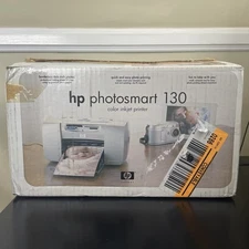HP PhotoSmart 130 Standard Inkjet Printer in box W/ 1 Cartridge