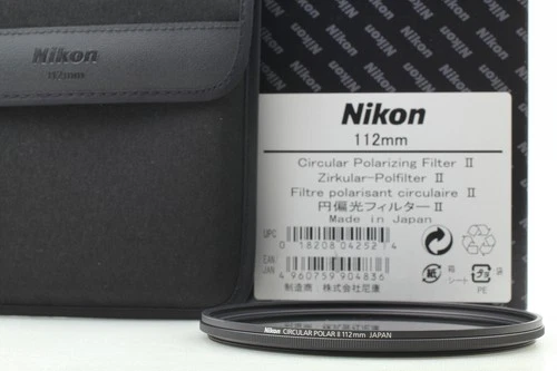 [Unused w/ Case & Box] Nikon 112mm Circular Polarizing Filter II From JAPAN 46B
