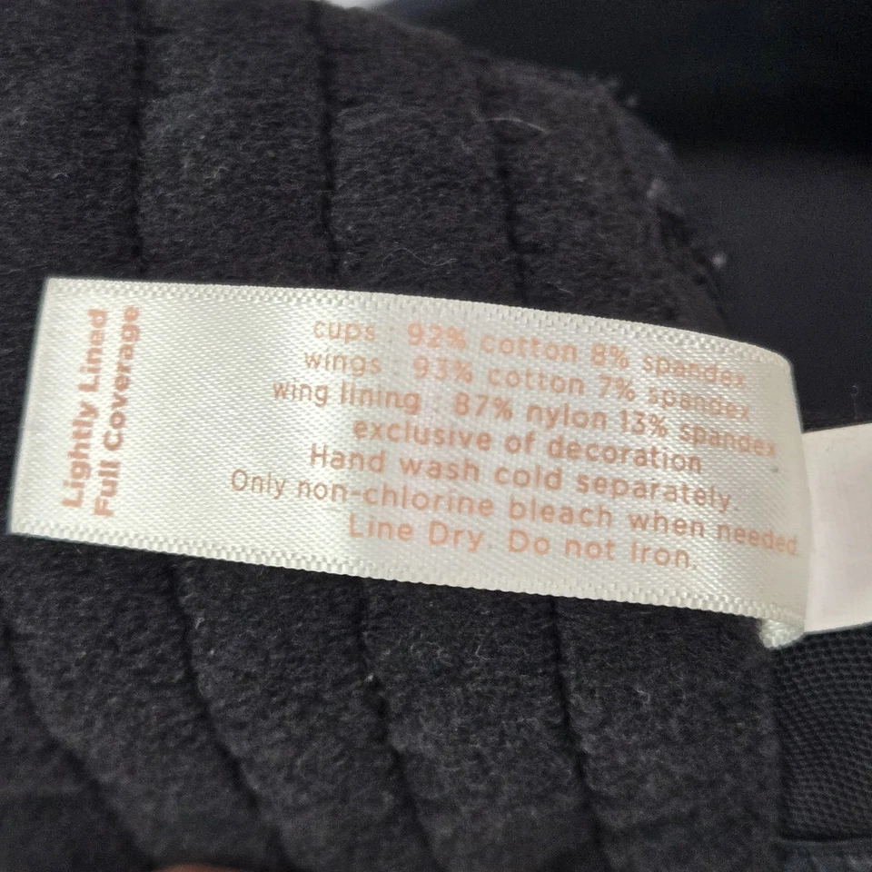 Cacique Women Bra 40H Black T Shirt Underwired Lightly Lined Adjustable Straps - Image 4 of 4