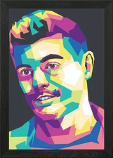 Pop Art Portrait Framed Wall Art Poster Canvas Print Picture