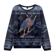 The Mothman The Legend Ugly Christmas Sweater, Cryptid Holiday Jumper