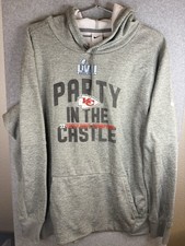 Nike Kansas City chiefs Super Bowl lvll champions party in the Castle hoodie