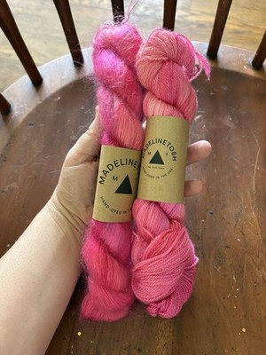 Madeline Tosh Lot Of 2 Lunar Silk Cloud Yarn Mulberry Kid Mohair