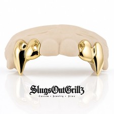 Custom 4pcs Super Vampire Fangs Grillz 925 Sterling Silver/Free Mold Kit