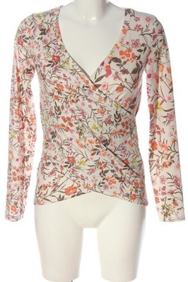 RAINBOW Longsleeve Damen Shirt Gr. DE 34 weiß-hellorange-pink Casual-Look