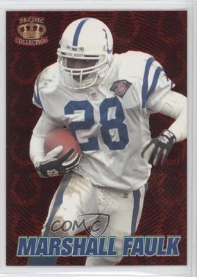 1995 Pacific Prisms Red Hot Stars Marshall Faulk #7 HOF 0h5