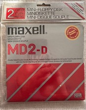 Mini Floppy Disk Maxell 2 Pcs - NEW (Sealed Packed)