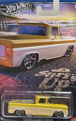 Hot Wheels 100 Years Custom '62 Chevy Pickup – Yellow With Stripes Die-Cast Car - View #8