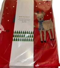 John Lewis My First Christmas Reindeer Blanket 90 X90 Cms