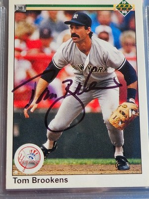 1990 Upper Deck TOM BROOKENS Yankees In-Person Signed  AUTO