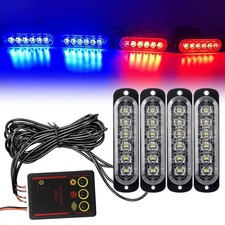 12v 24v Amber Led Emergency Strobe Warning Lights Yellow White Black