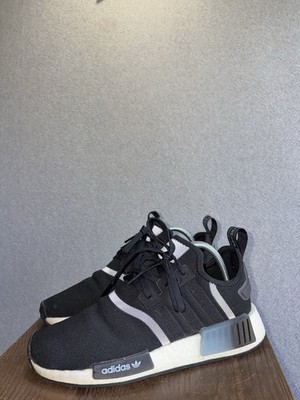 Adidas Originals NMD_R1 W Boost Black White Blue Women Sz 8 HQ4247