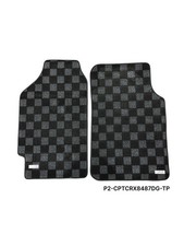 Phase 2 Front Race Floor Mats For 84-87 Honda Civic Crx Dark Grey
